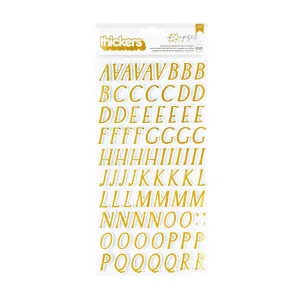 American Crafts A Perfect Match Thickers Stickers w/Gold Foil 200/Pkg - Alpha*