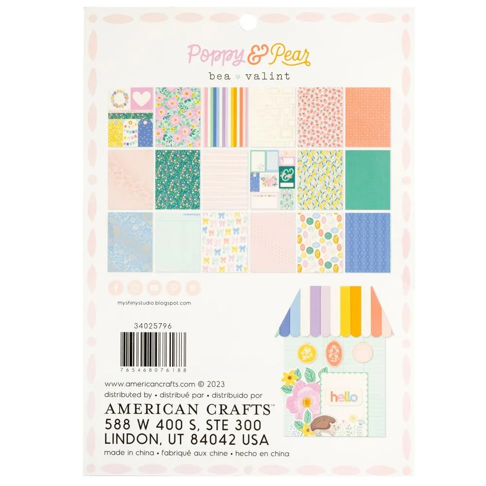 American Crafts Single-Sided Paper Pad 6"x 8" 36/Pkg - Poppy And Pear