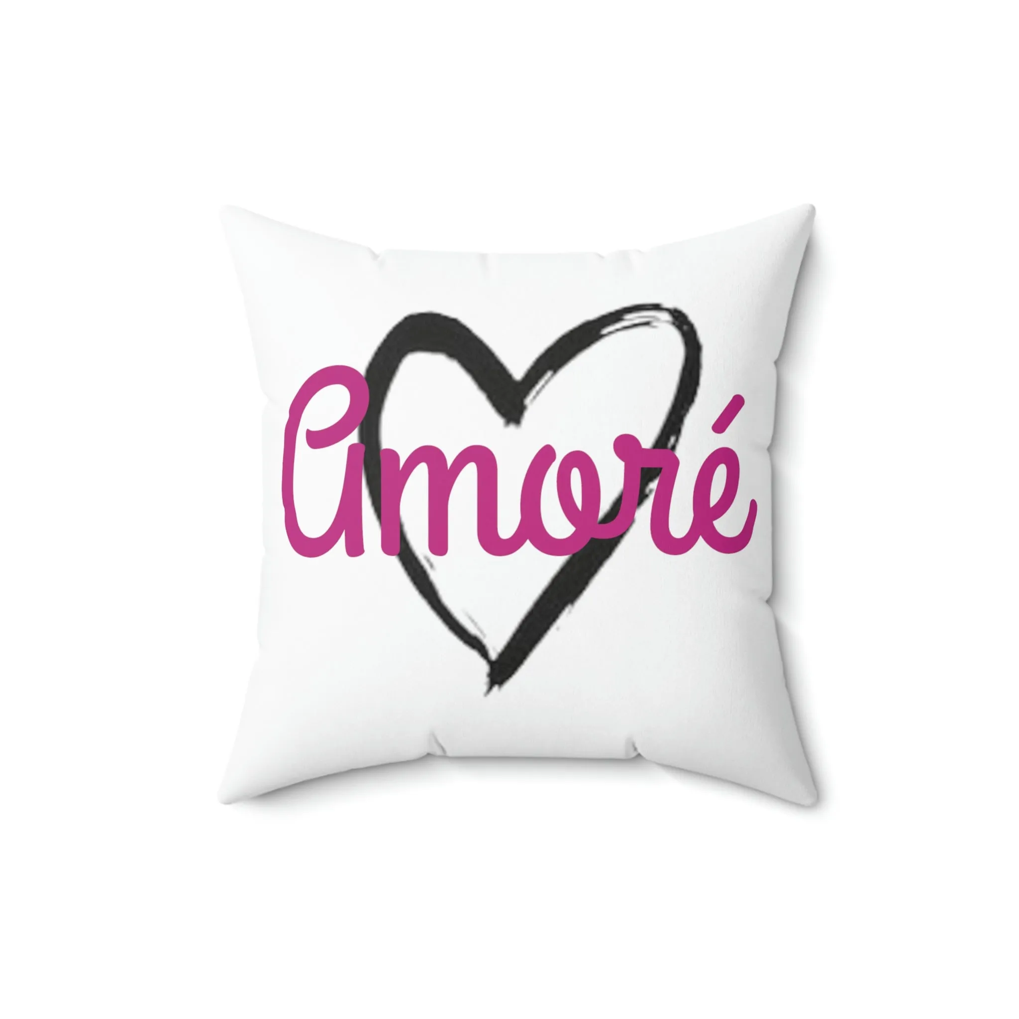 “Amoré Heart” Spun Polyester Square Pillow