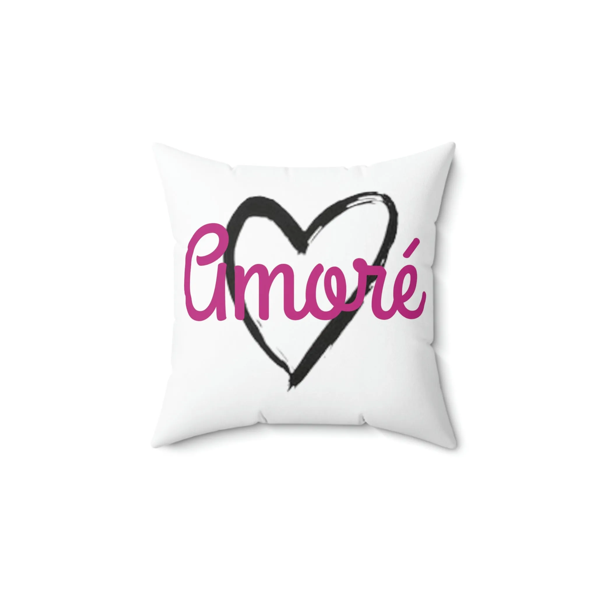 “Amoré Heart” Spun Polyester Square Pillow