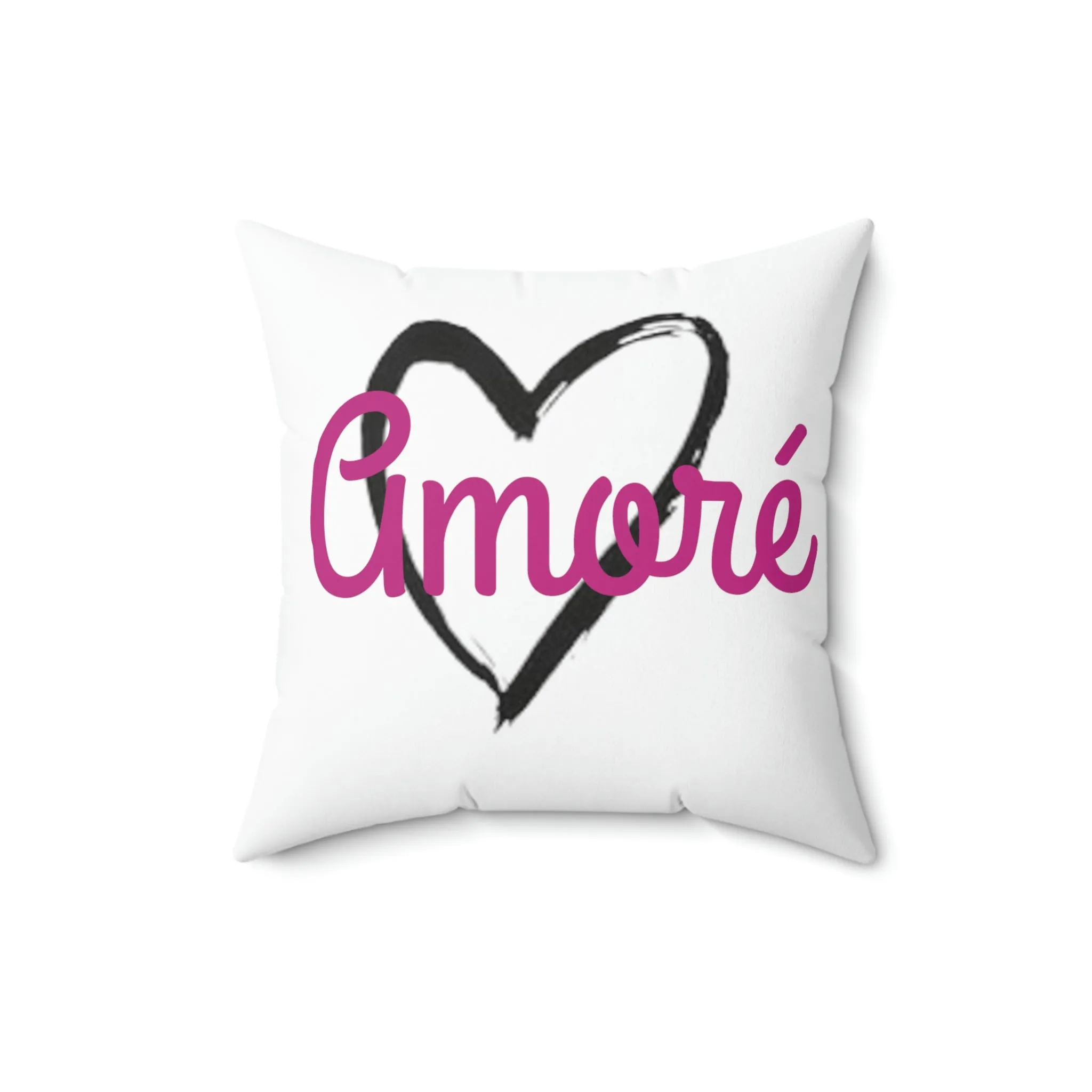 “Amoré Heart” Spun Polyester Square Pillow