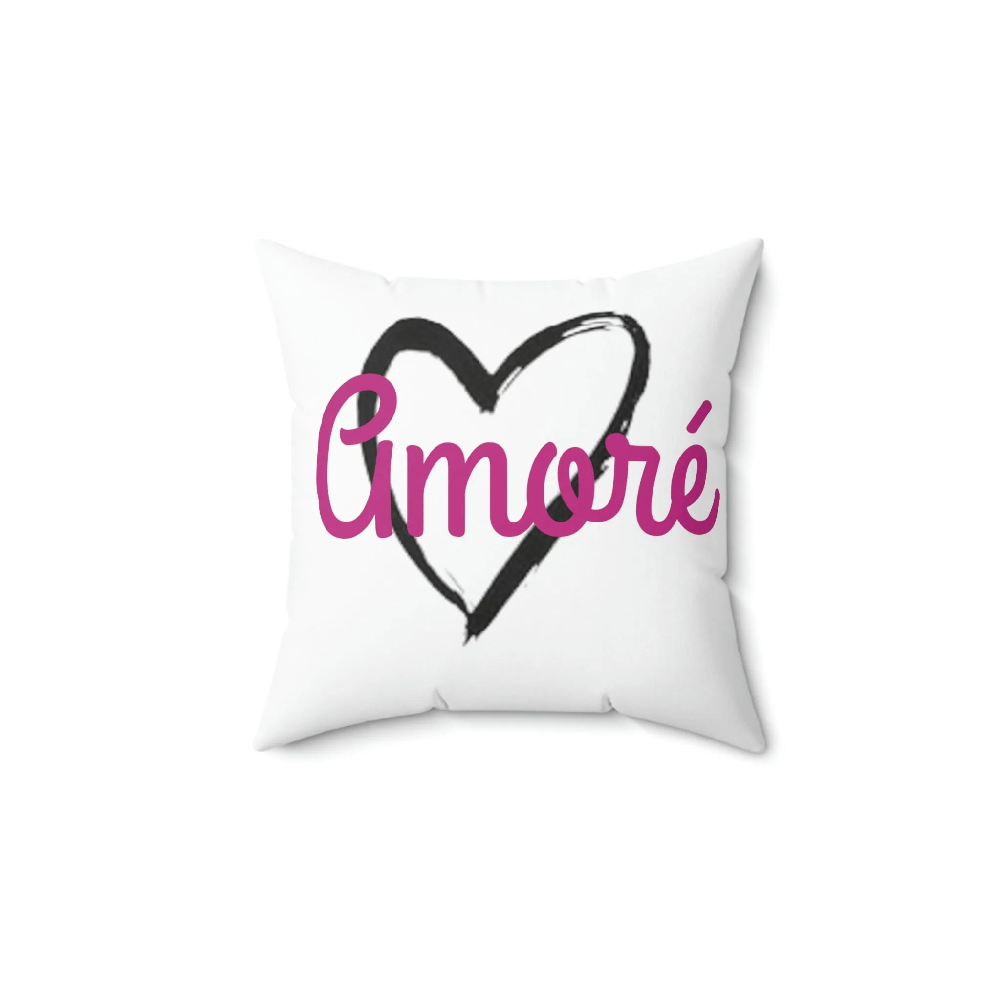 “Amoré Heart” Spun Polyester Square Pillow