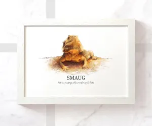 Bearded Dragon Personalised Pet Name Print