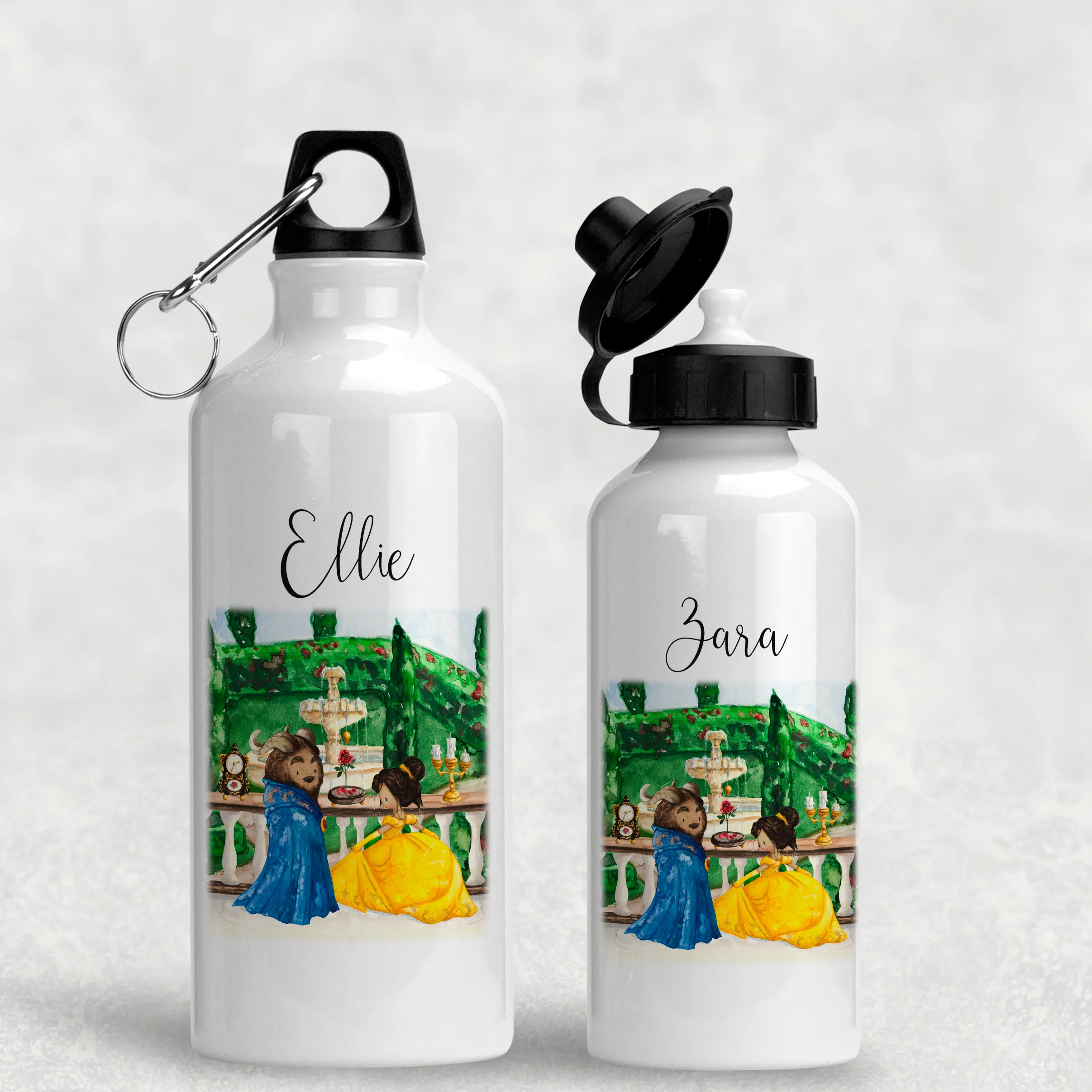 Beauty & The Beast Scene Personalised Aluminium Water Bottle 400/600ml