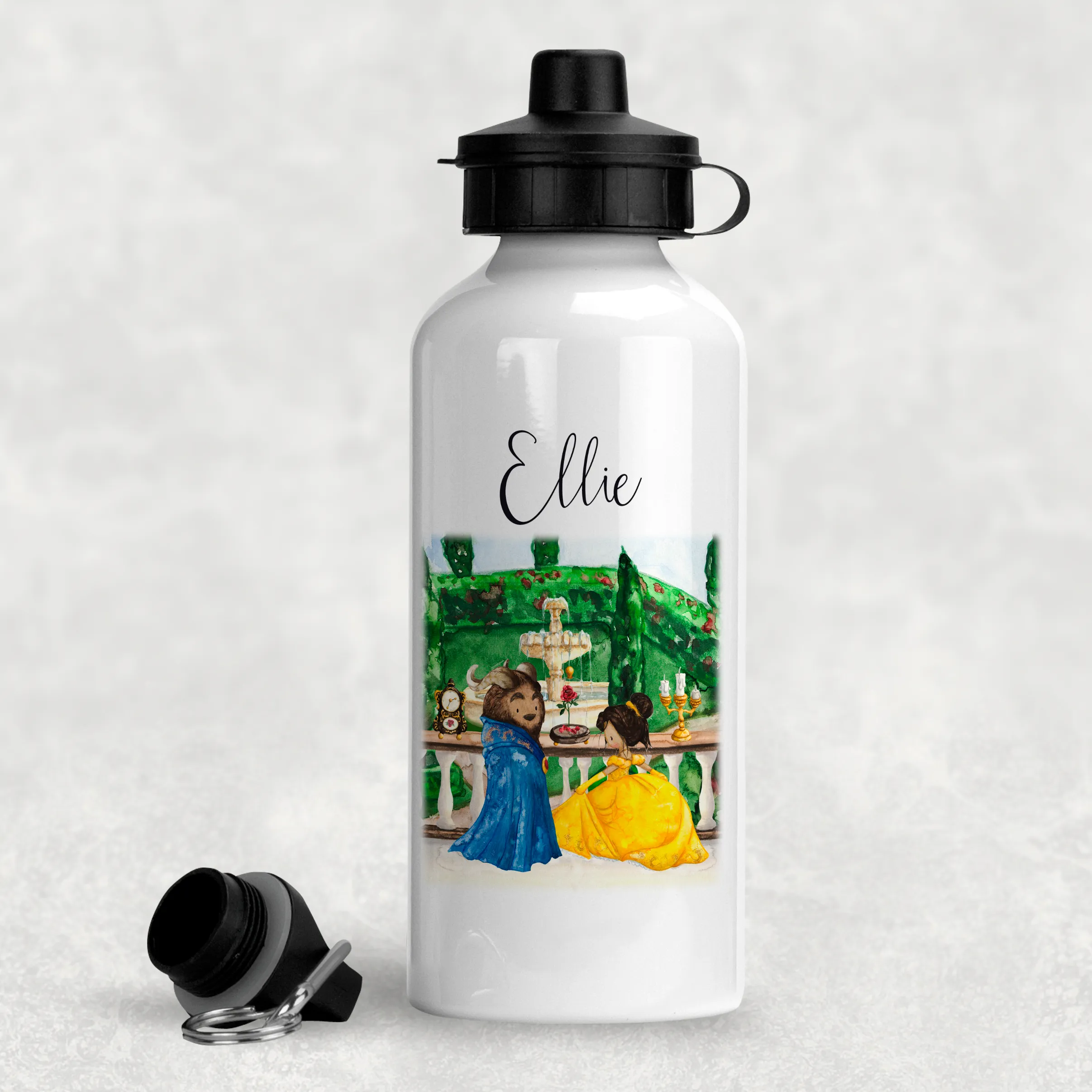 Beauty & The Beast Scene Personalised Aluminium Water Bottle 400/600ml