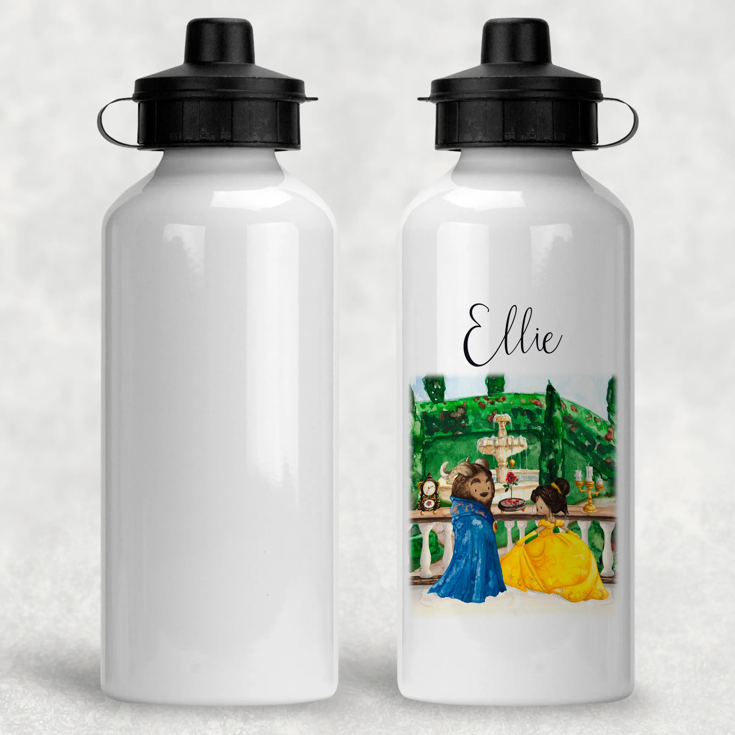 Beauty & The Beast Scene Personalised Aluminium Water Bottle 400/600ml