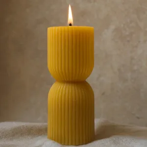 Beeswax Candles Pillar | Hourglass