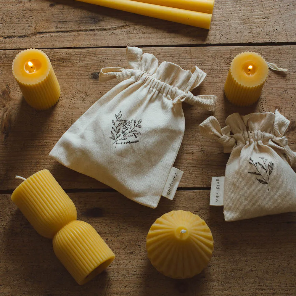 Beeswax Candles Pillar | Hourglass