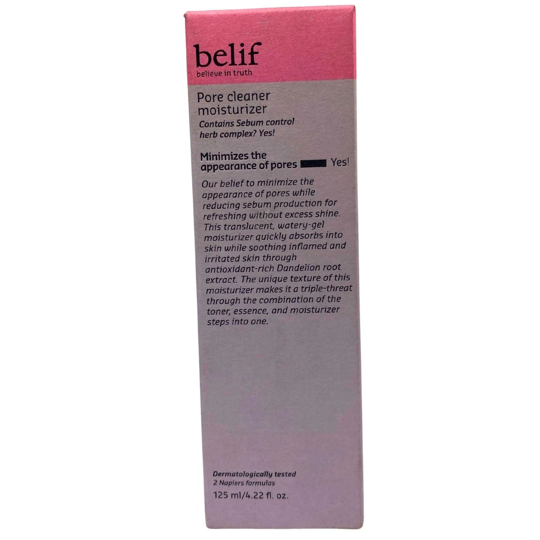 Belif Believe In Truth Pore Cleaner Moisturizer Dermatologically Tested 4.22oz (48 Pcs Lot)