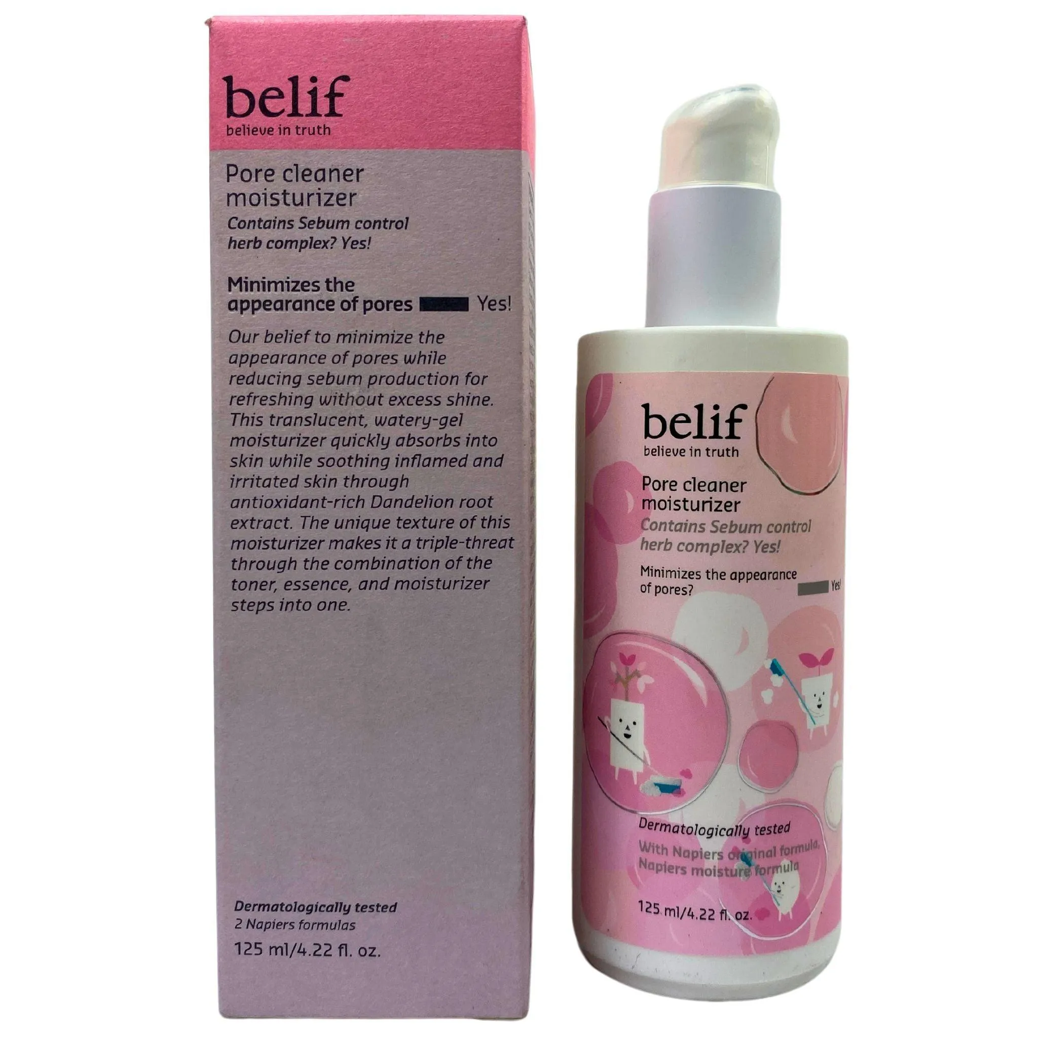 Belif Believe In Truth Pore Cleaner Moisturizer Dermatologically Tested 4.22oz (48 Pcs Lot)