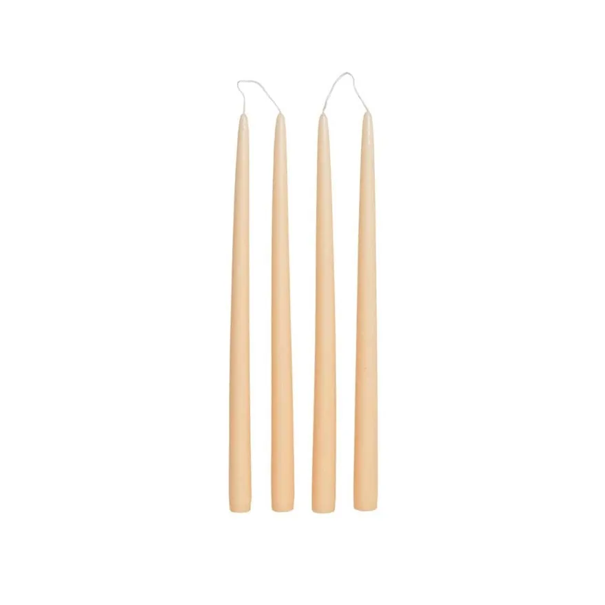 Broste Copenhagen Tapered Candles - Set of Four - Various Colours