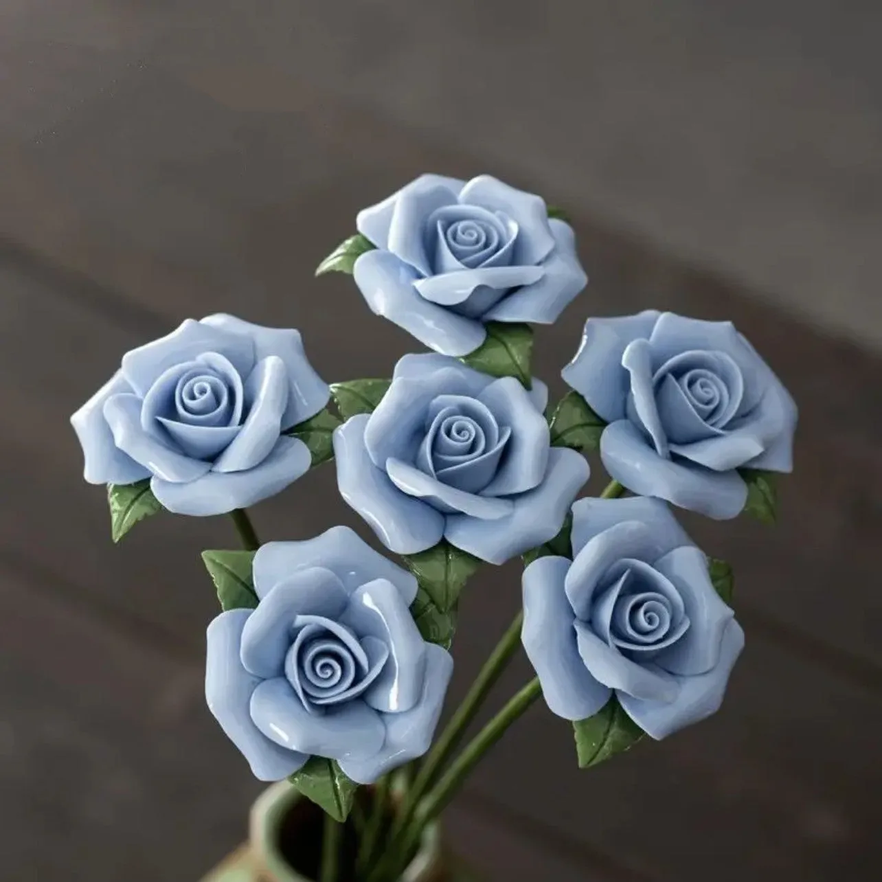 Bulk Porcelain Rose Flowers Stems Crafts Ceramic Floral Decoration Wholesale