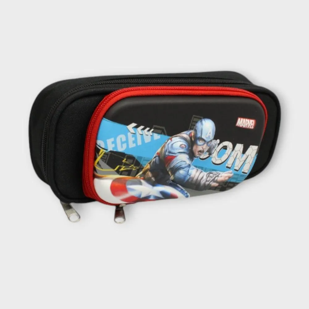 Captain America Black Pencil Case