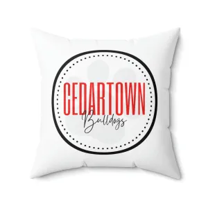 Cedartown Bulldog Square Pillow