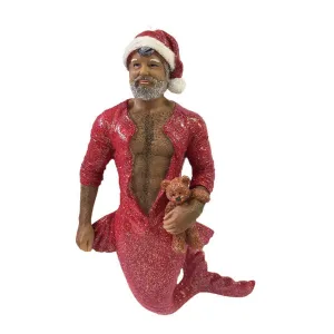 December Diamonds Mermen - Bedtime Santa Figurine