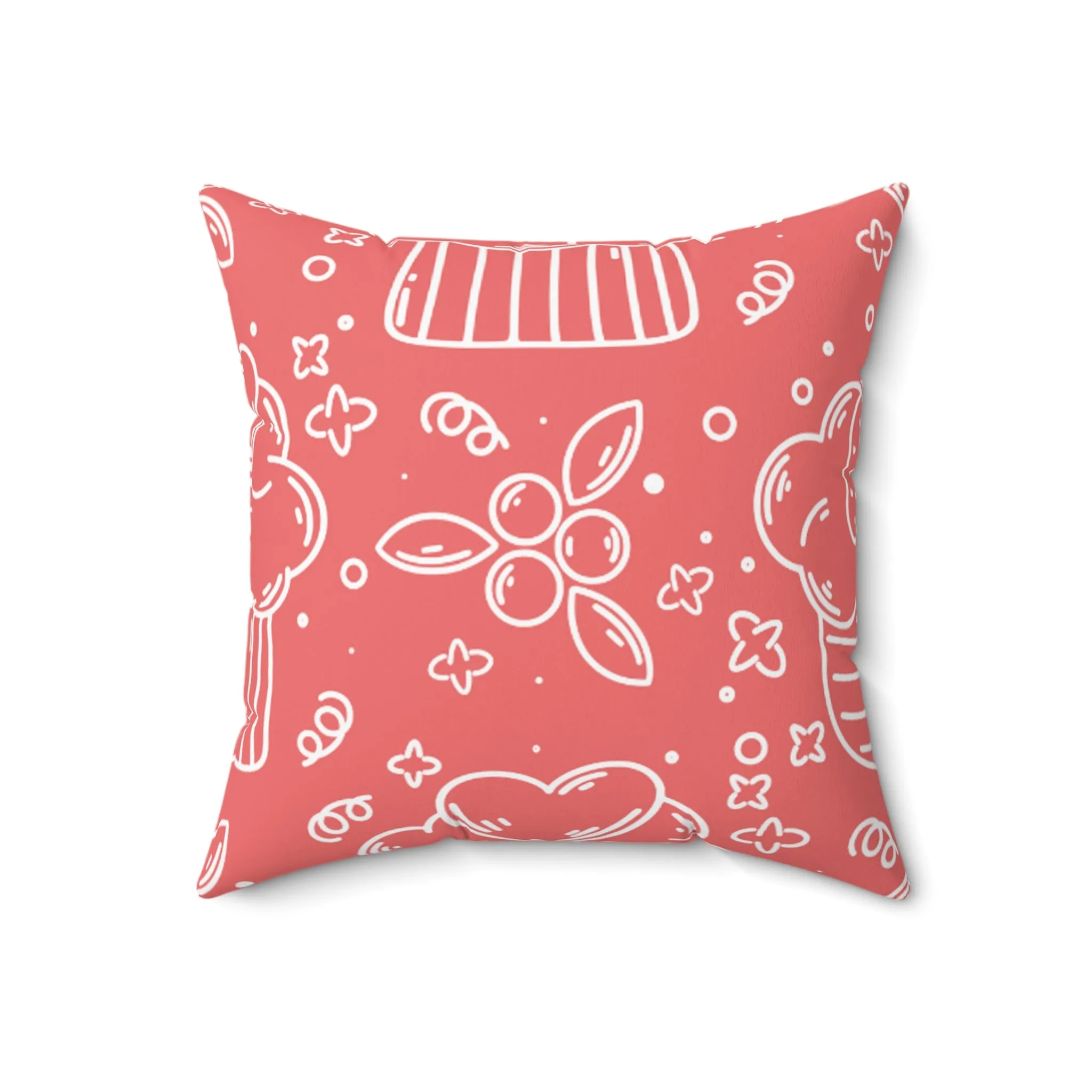 Doodle Pancake - Inovax Spun Polyester Square Pillow