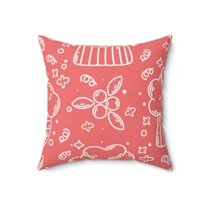 Doodle Pancake - Inovax Spun Polyester Square Pillow