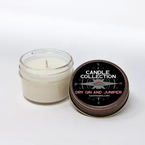 Dry Gin and Juniper Candle Collection 4oz Glass Soy Candle