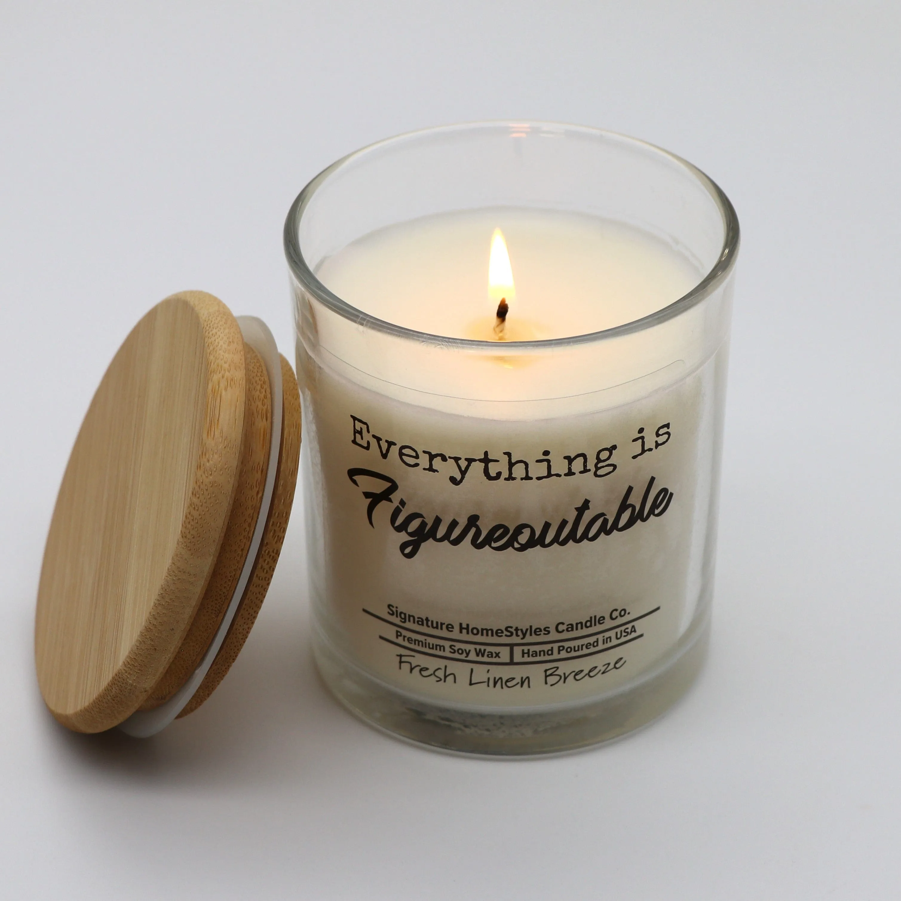 Figureoutable Linen Breeze Soy Candle