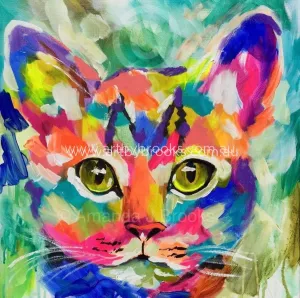 Flamboyant feline - art print