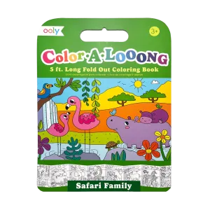 Fold Out Kids Coloring Book - Safari