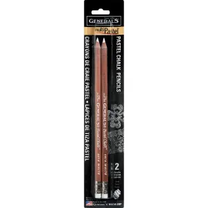 General Pencil MultiPastel ® Chalk Pencils 2/Pkg - White