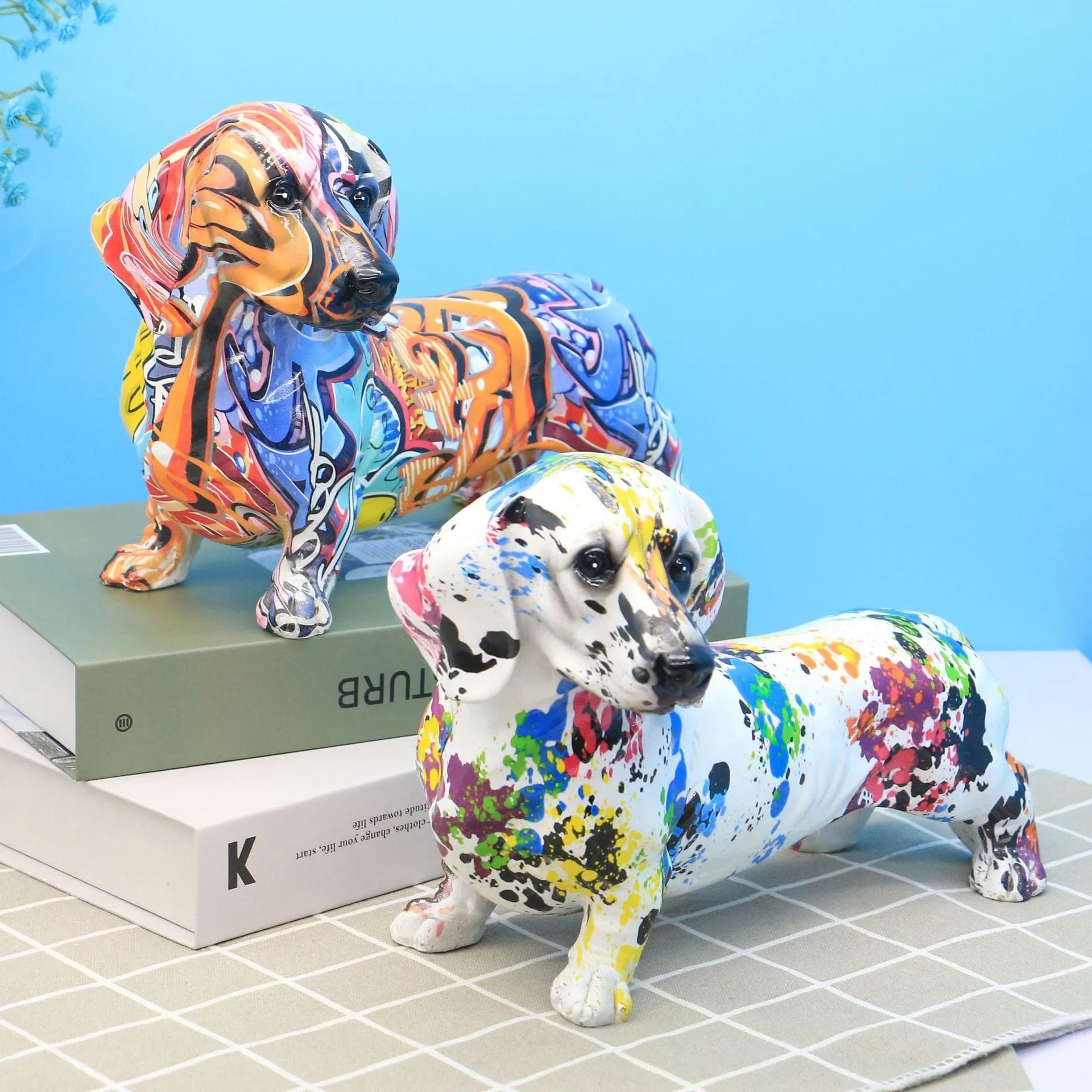 Graffiti Dachshund Figurines