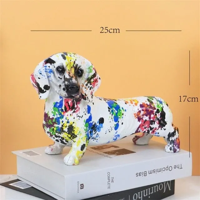 Graffiti Dachshund Figurines