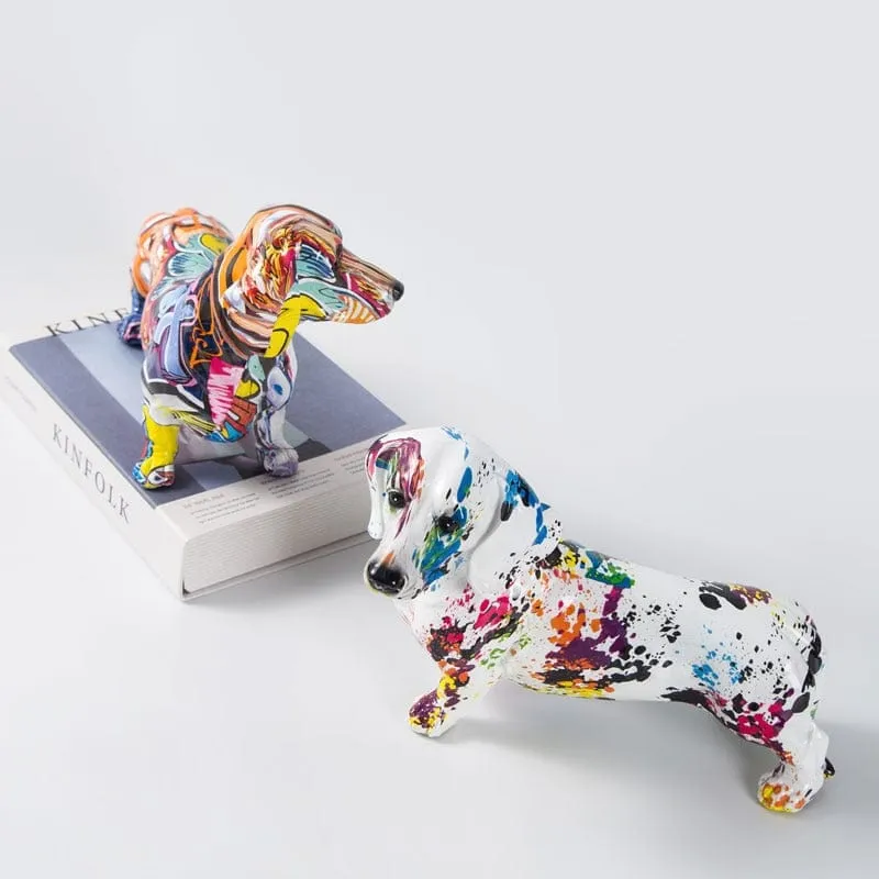 Graffiti Dachshund Figurines