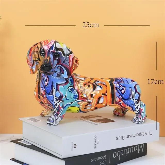 Graffiti Dachshund Figurines