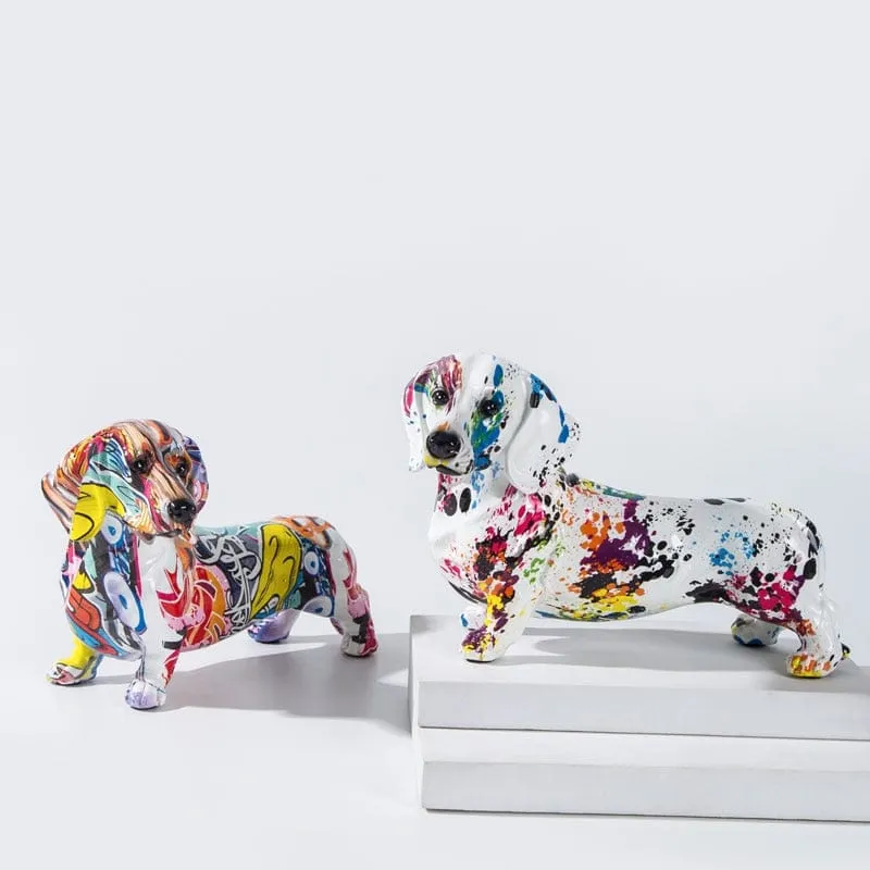 Graffiti Dachshund Figurines