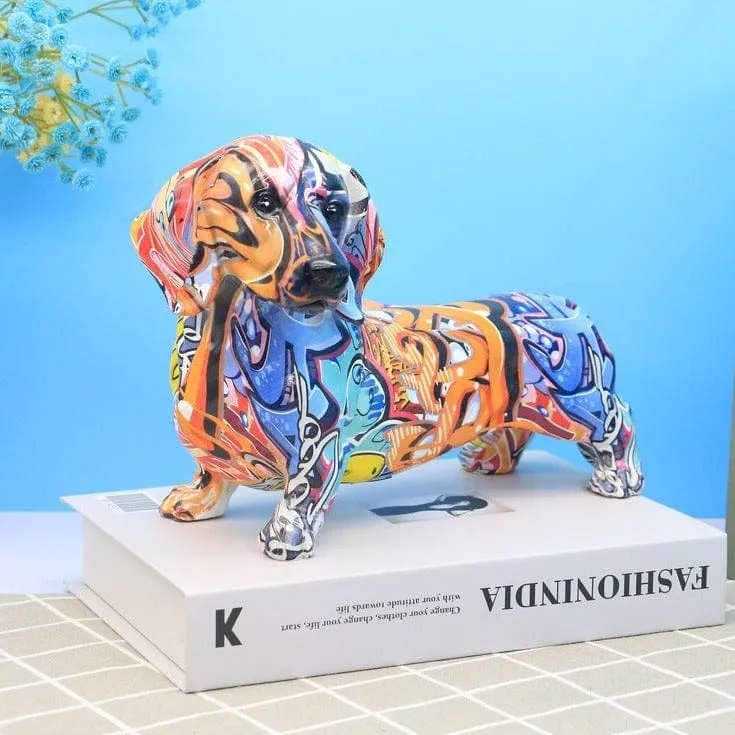 Graffiti Dachshund Figurines