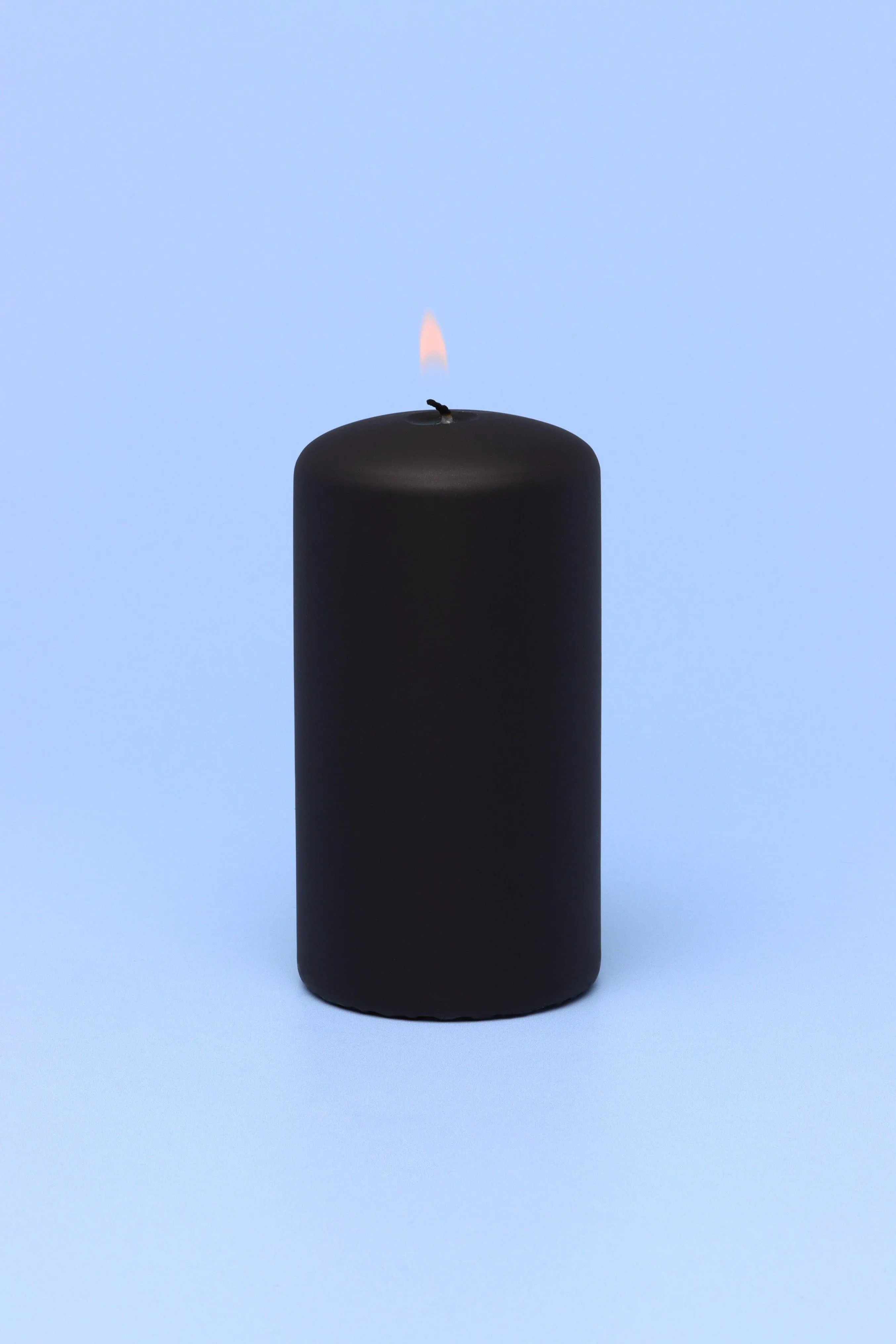 Henry Velvet Matt Soft Touch Smooth Black Pillar Candles