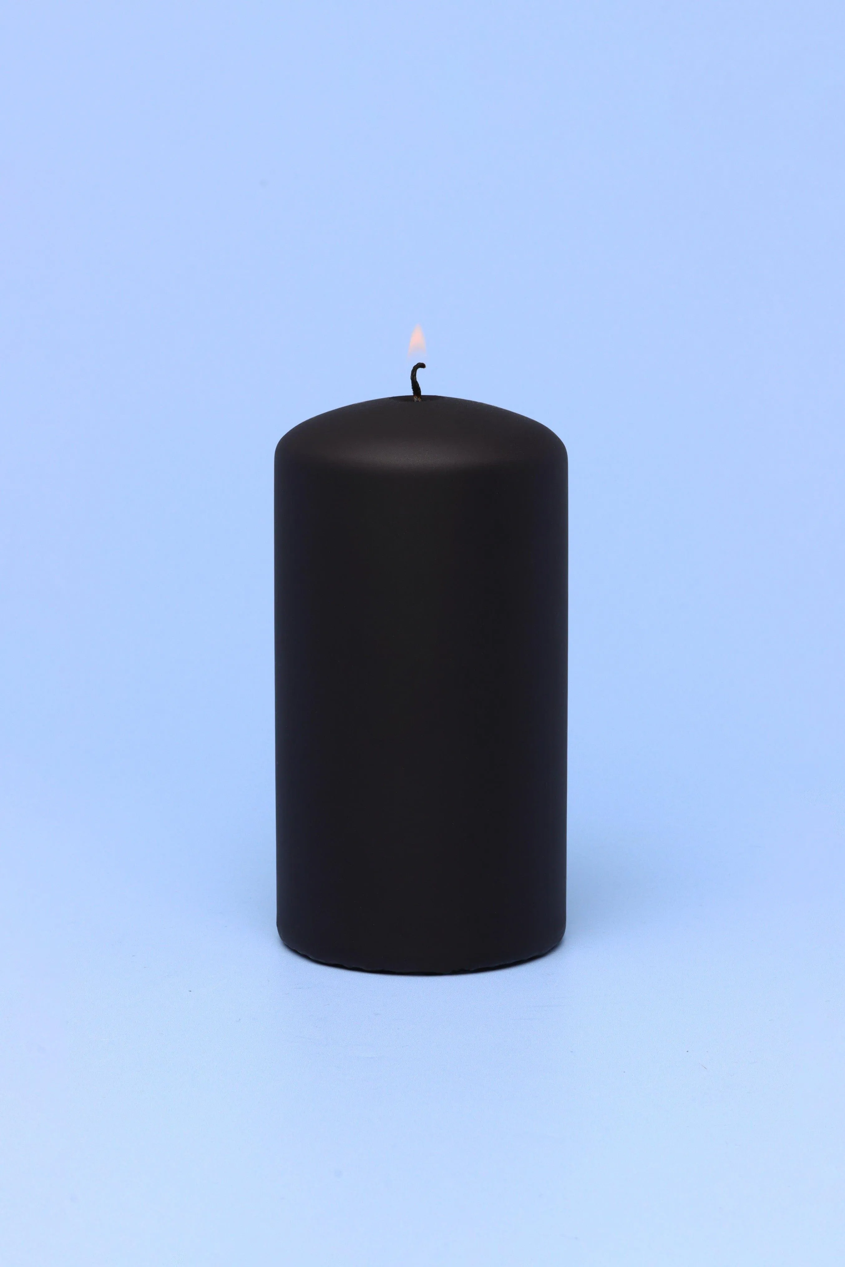 Henry Velvet Matt Soft Touch Smooth Black Pillar Candles