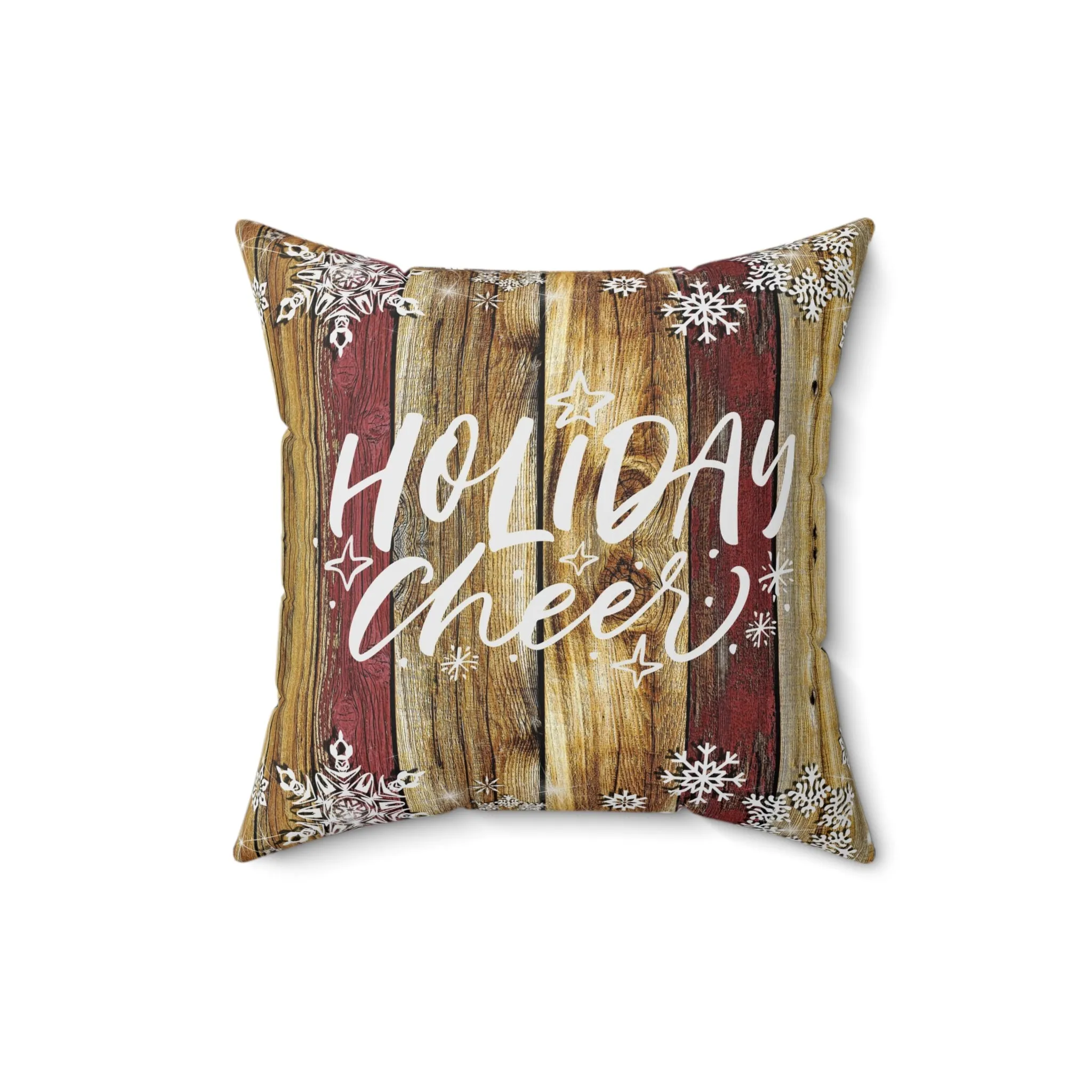 Holiday Cheer Spun Polyester Square Pillow