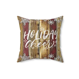 Holiday Cheer Spun Polyester Square Pillow