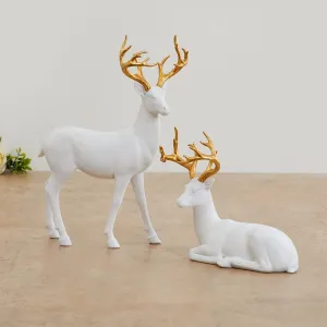 Home Centre Heritage 2-Pc. Reindeer Decor Figurine Set