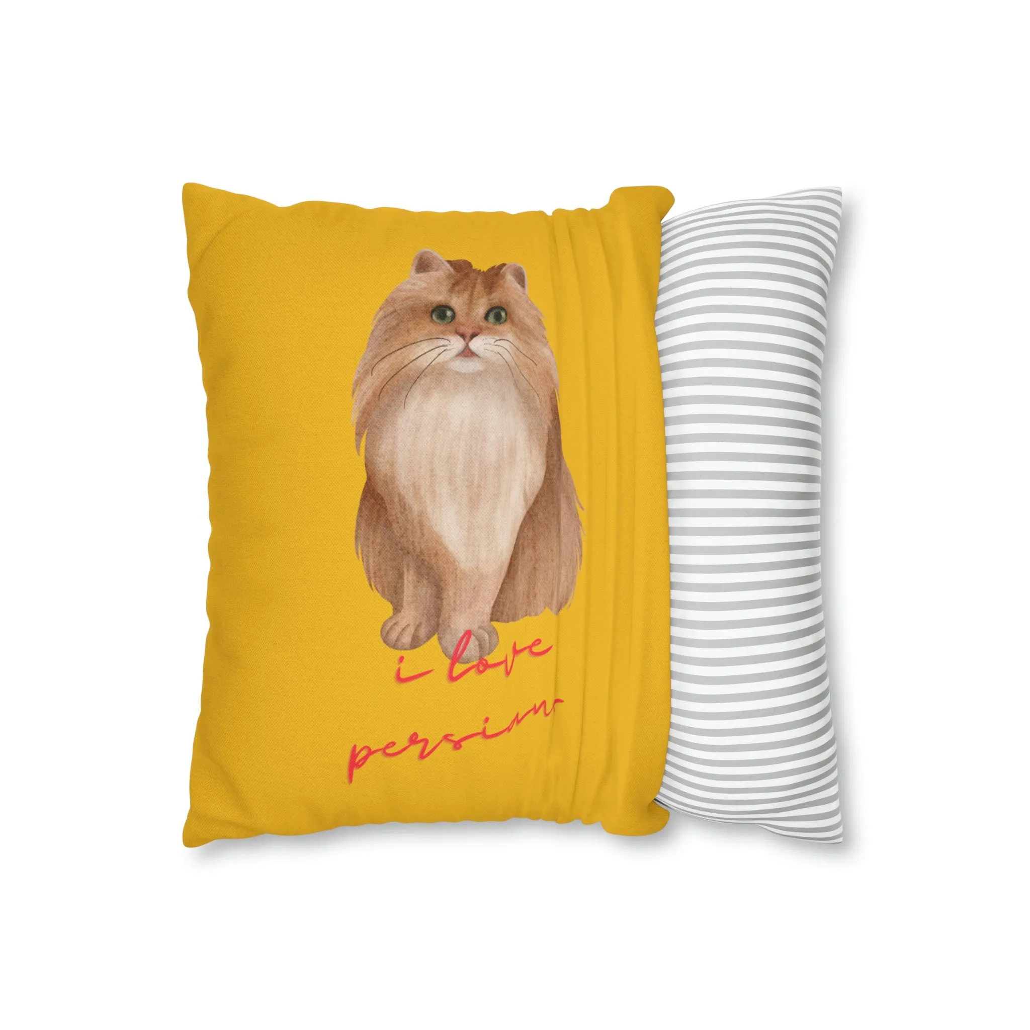 I love Persians Cat POD Spun Polyester Square Pillow Case