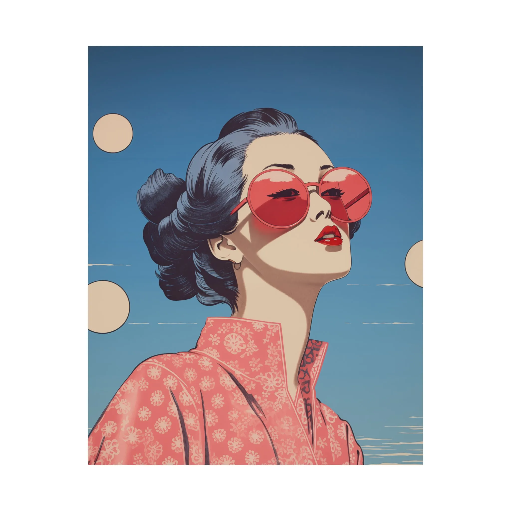 Kimono Chic Sakura Shades Pop Poster