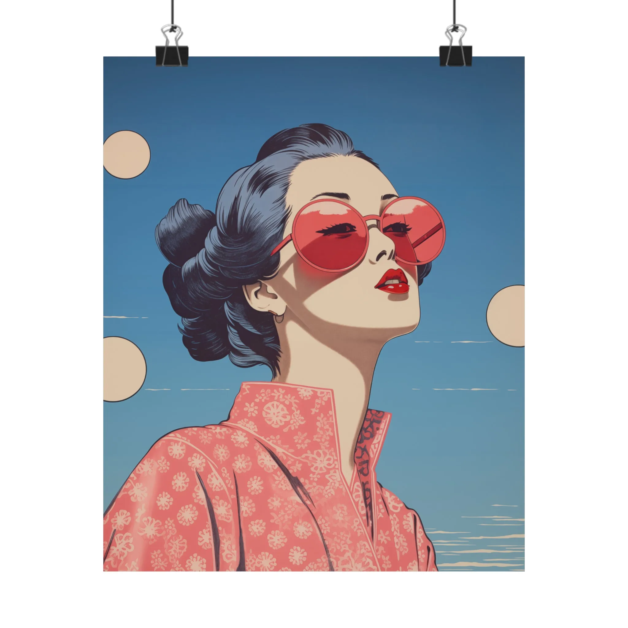 Kimono Chic Sakura Shades Pop Poster