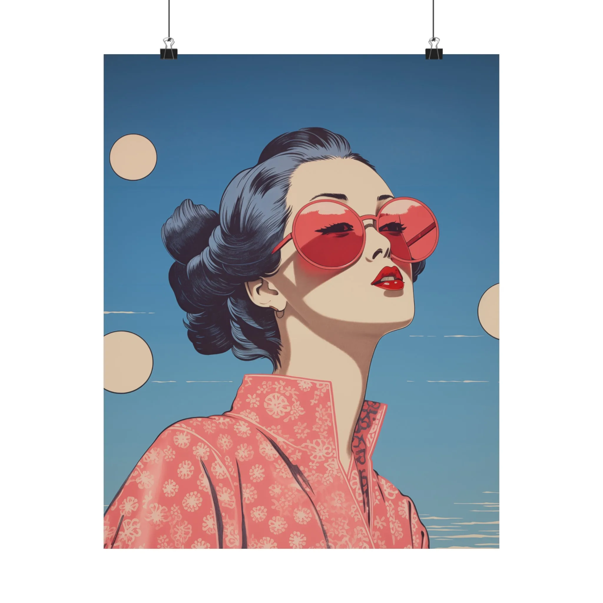 Kimono Chic Sakura Shades Pop Poster