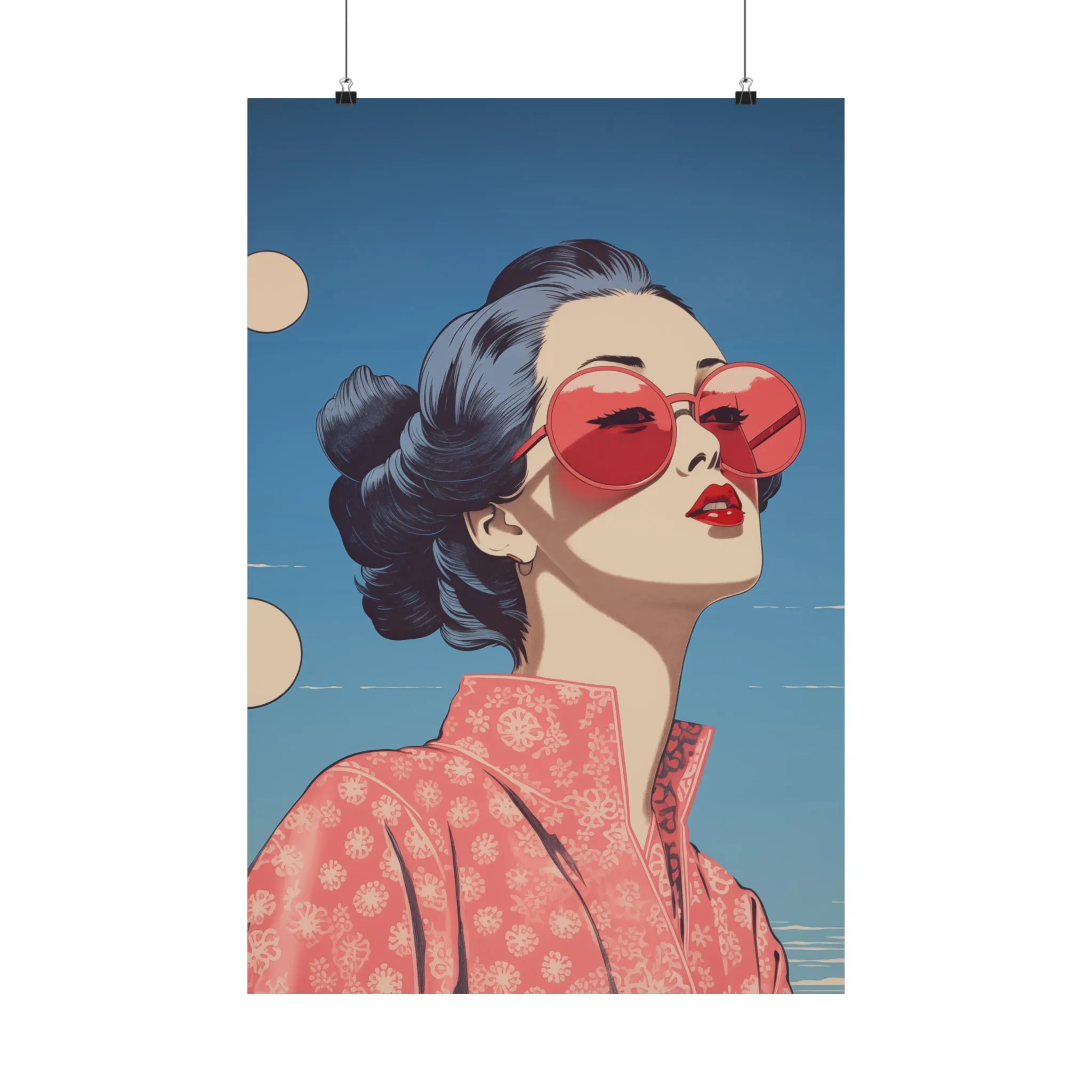 Kimono Chic Sakura Shades Pop Poster