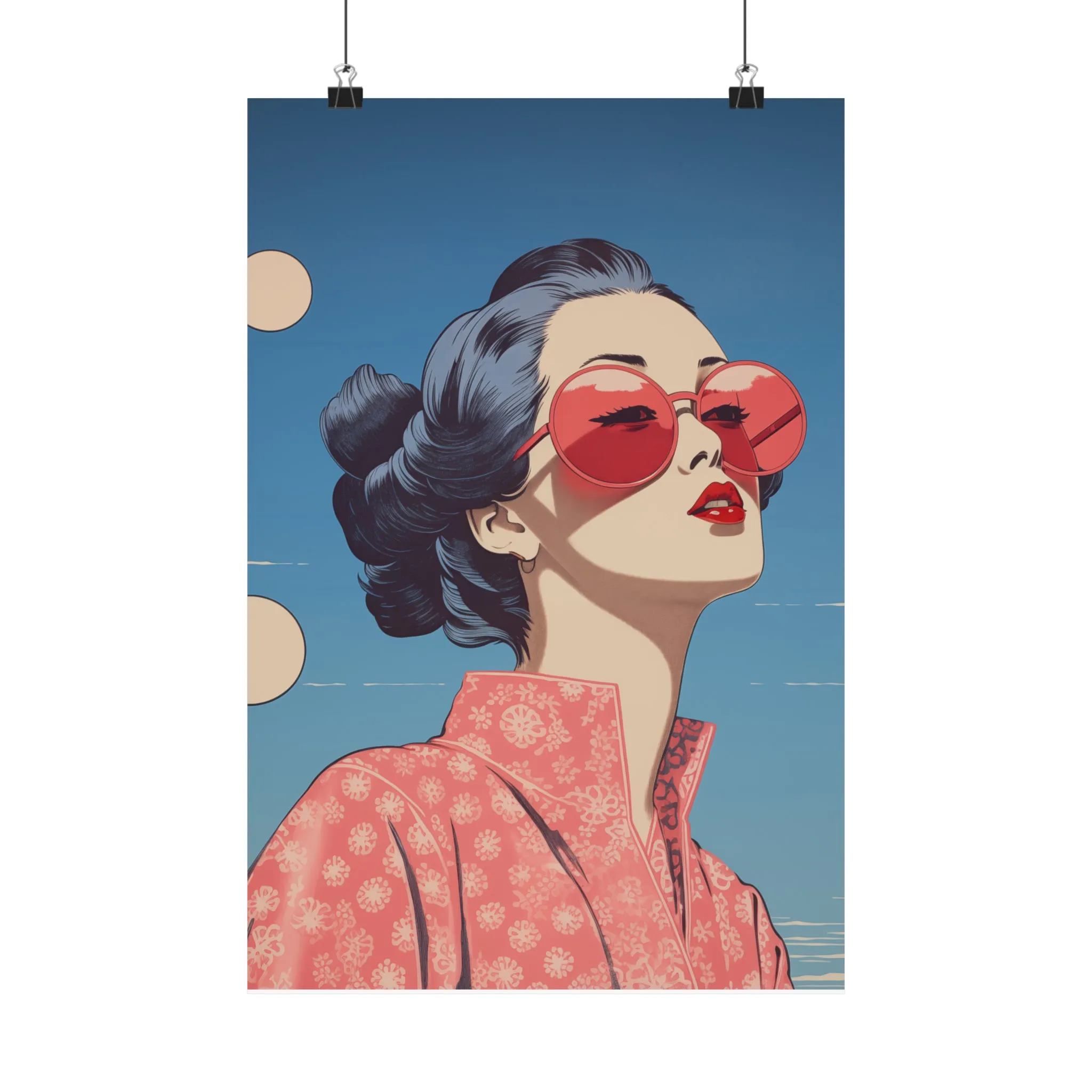 Kimono Chic Sakura Shades Pop Poster