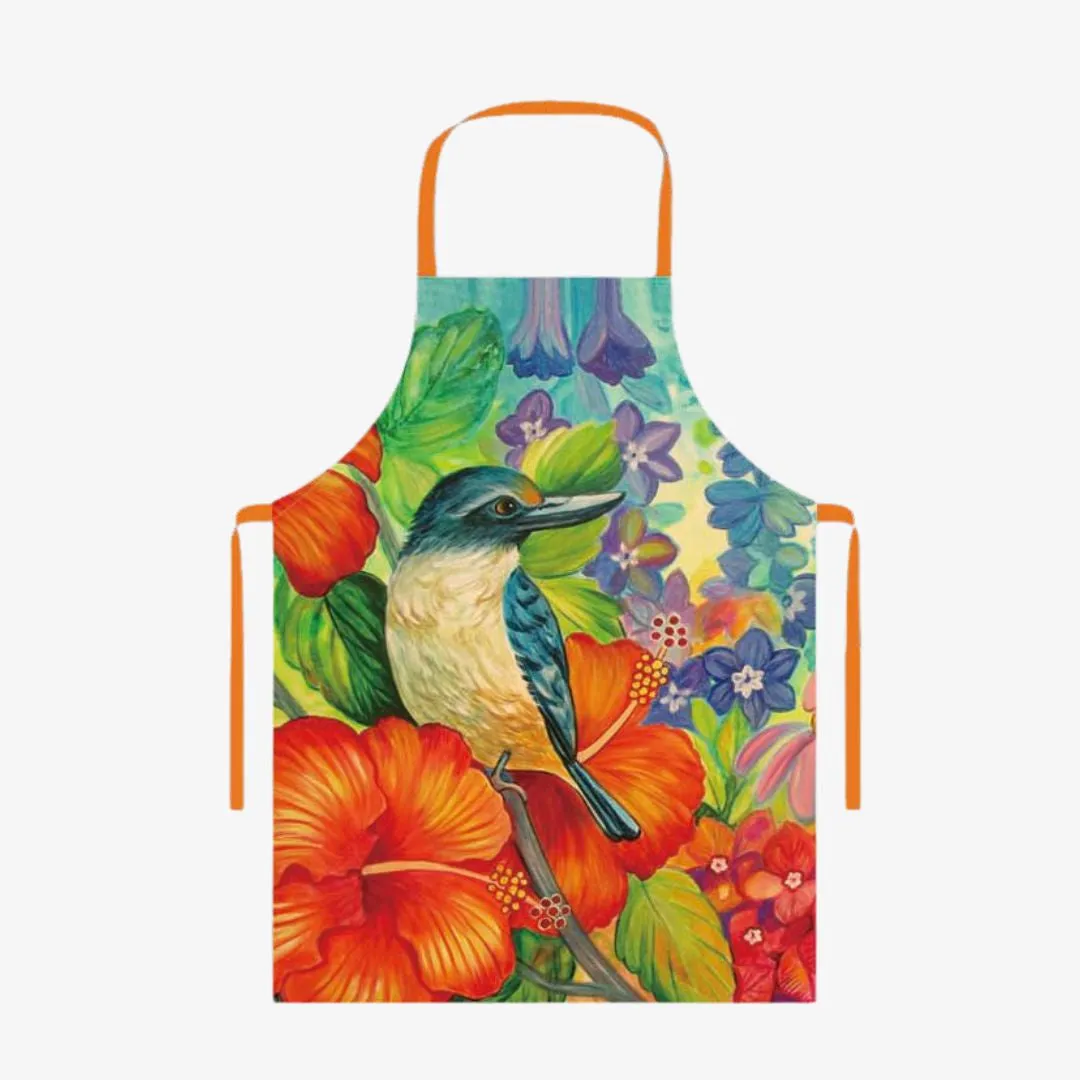 Kotare & Hibiscus Apron