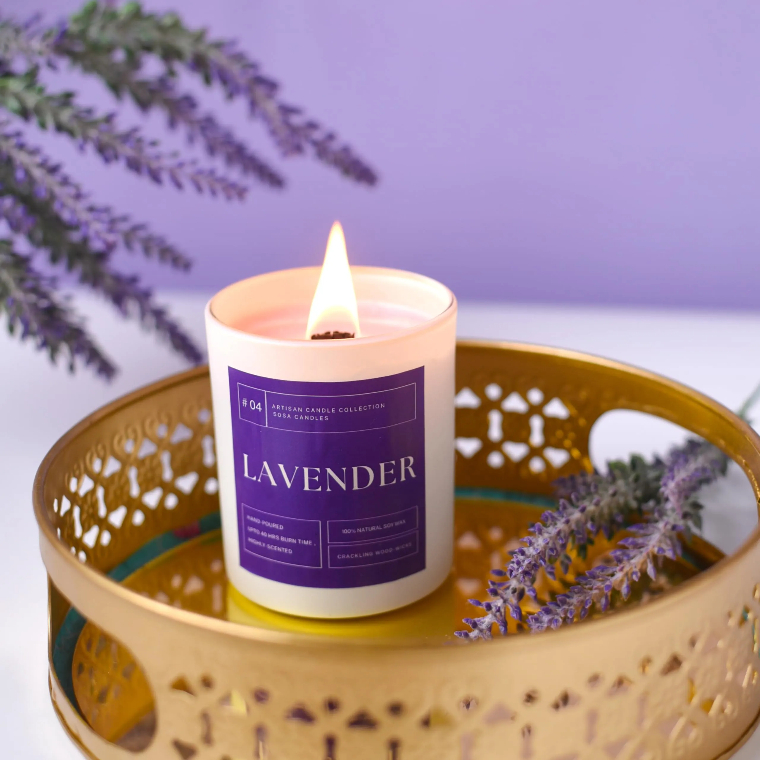 Lavender Scented Candles | Scented Candles for Home Decor | Lavender Fragrance Candles for Home | Scented Candles for Bedroom Decoration | Aroma Candles for Bedroom