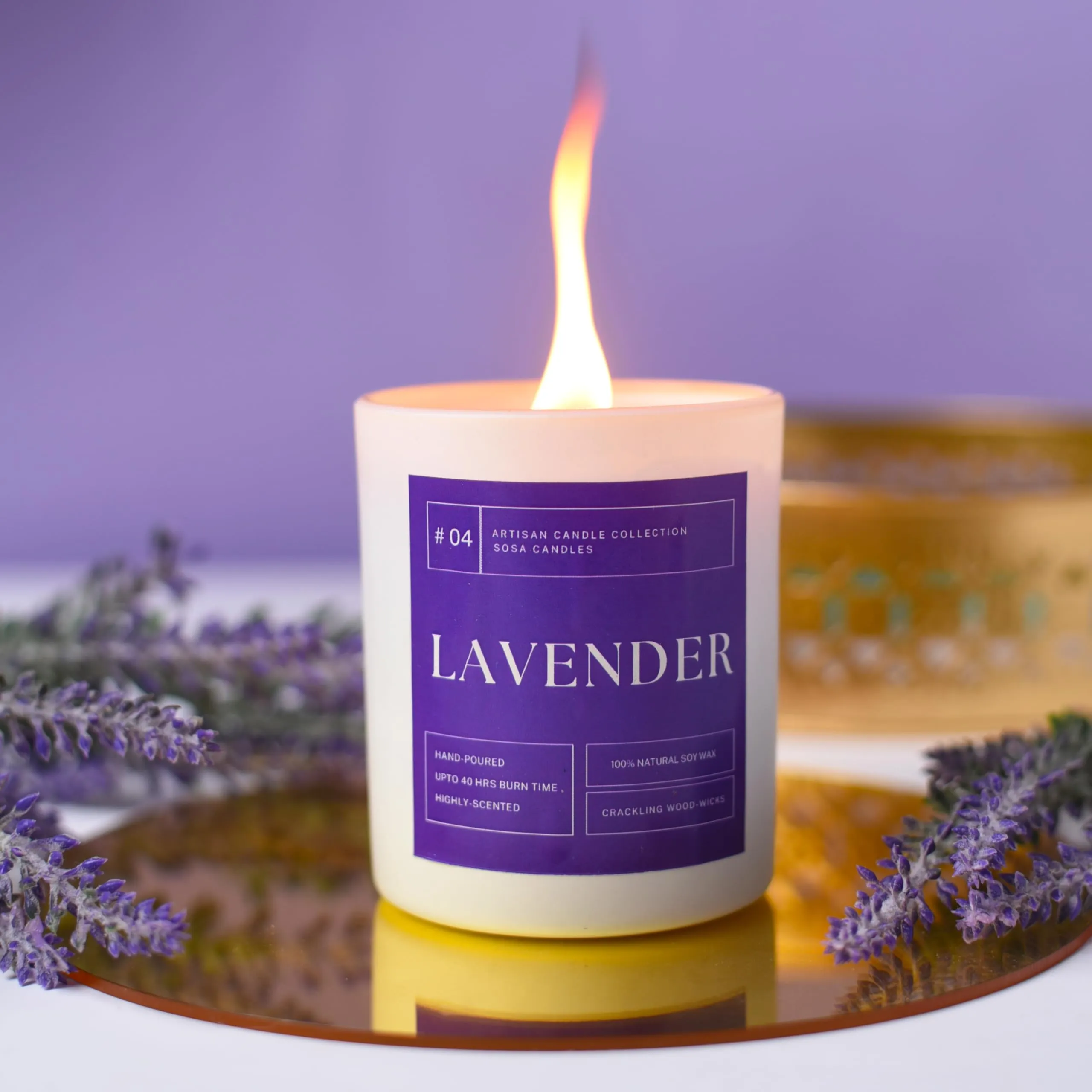 Lavender Scented Candles | Scented Candles for Home Decor | Lavender Fragrance Candles for Home | Scented Candles for Bedroom Decoration | Aroma Candles for Bedroom