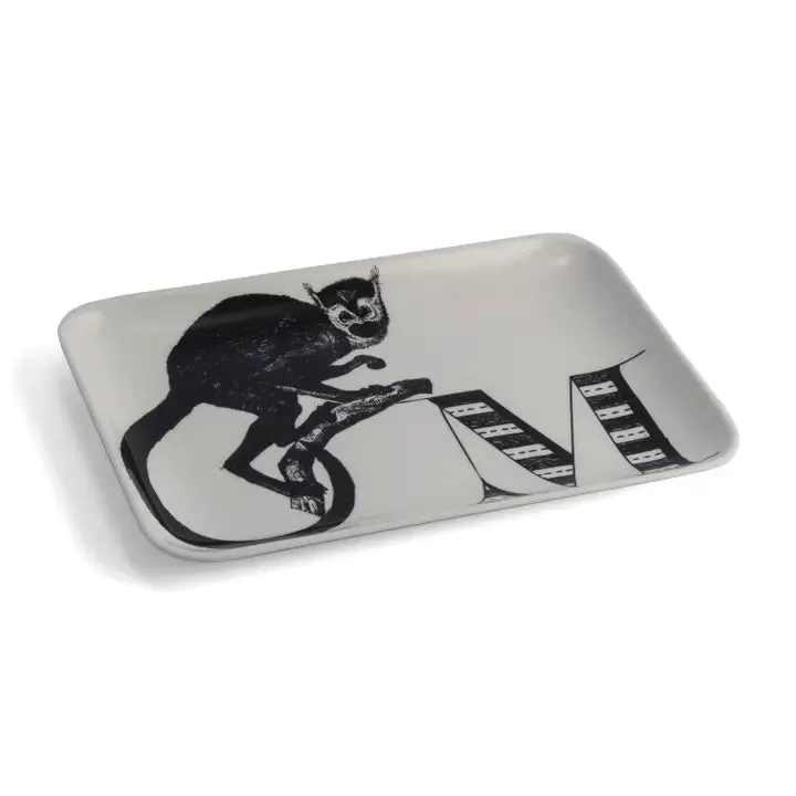 M Monkey Alphabet Tray