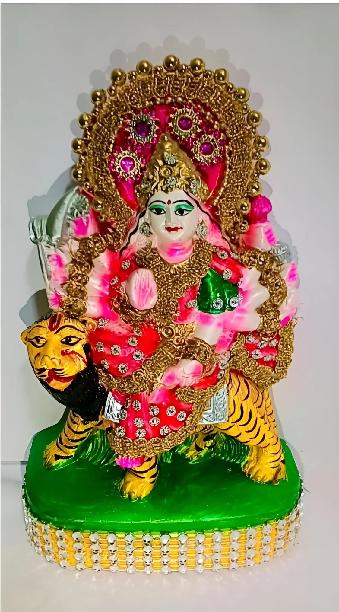 Majestic Maa Durga Murti, Artistic Stone Statue for Puja and Gifting, Home Decor