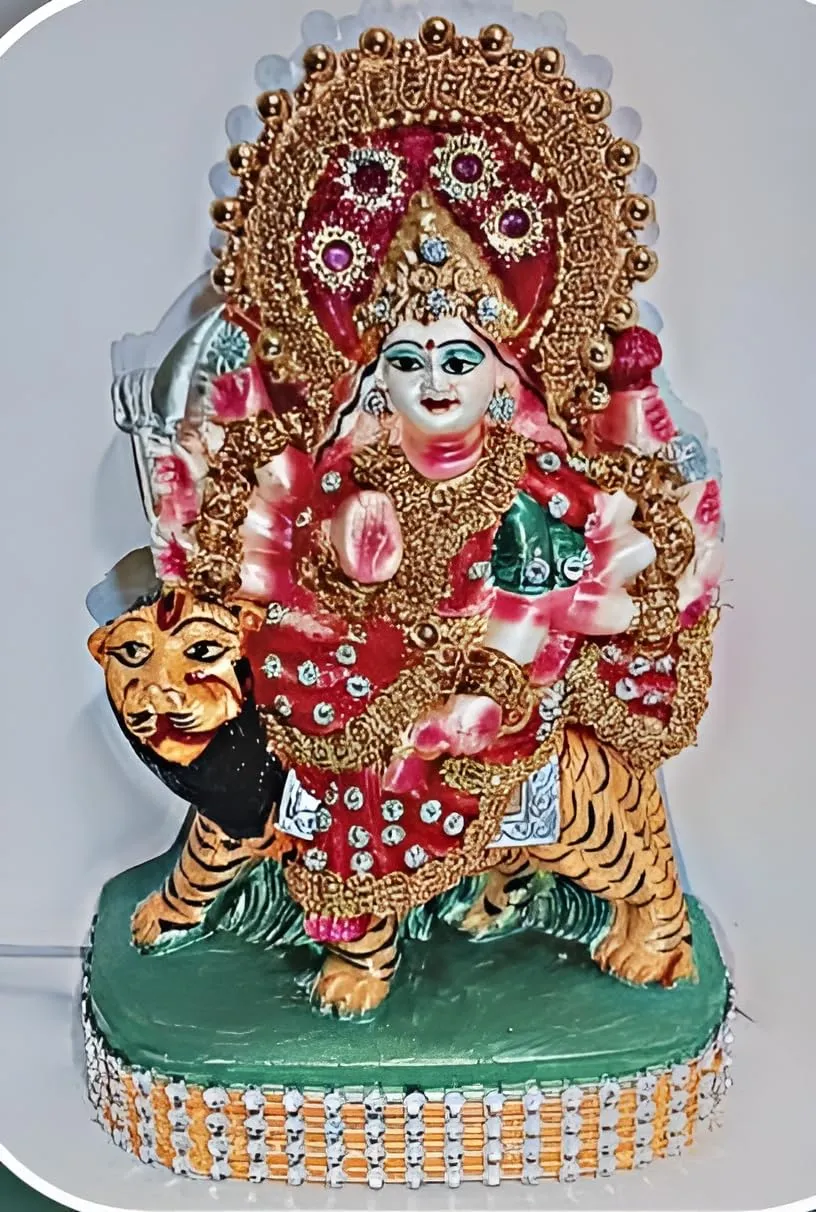 Majestic Maa Durga Murti, Artistic Stone Statue for Puja and Gifting, Home Decor