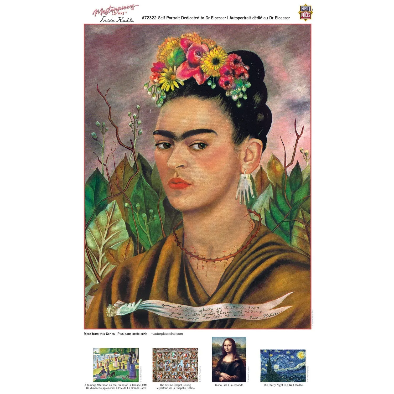 MasterPieces of Art - Frida Kahlo Self Portrait 1000 Piece Jigsaw Puzzle